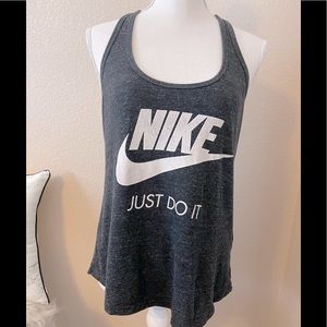 Nike women’s just do it gray tank top medium